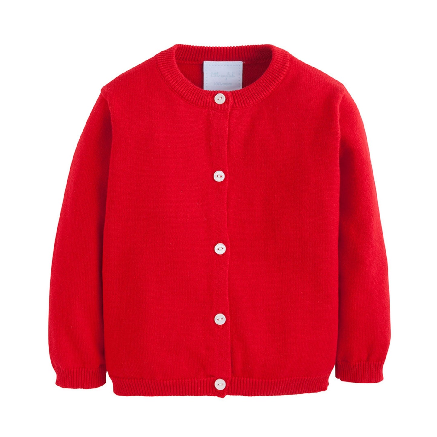 Essential Cardigan - Red Girls Sweaters + Sweatshirts Little English   