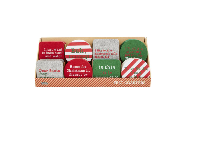 Christmas Felt Coaster Seasonal Mudpie   