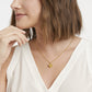 Fleur De Lis Solitaire Necklace Gold Iridescent Charcoal Blue Reversible Women's Jewelry Julie Vos   