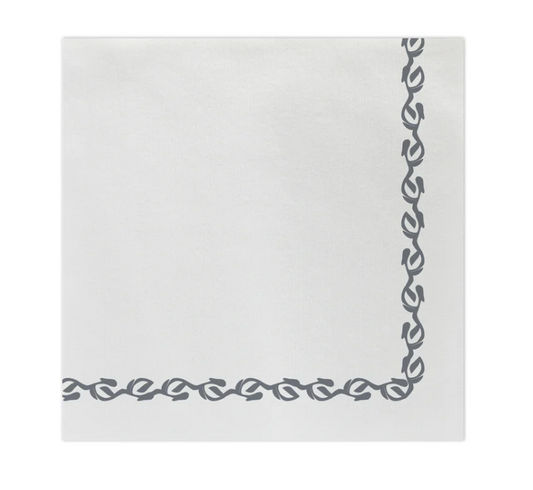 Papersoft Napkins Florentine Gray Dinner Napkins (Pack of 20) Kitchen + Entertaining Vietri   