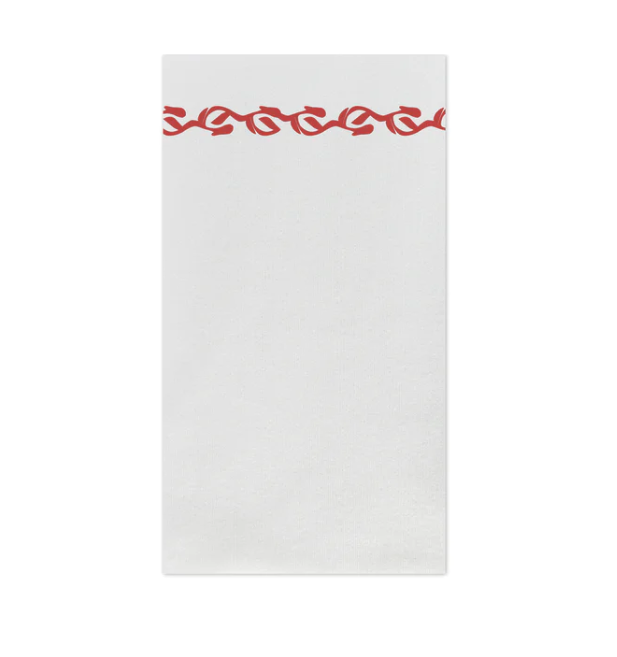 Papersoft Napkins Florentine Red Guest Towel (Pack of 20) Kitchen + Entertaining Vietri   