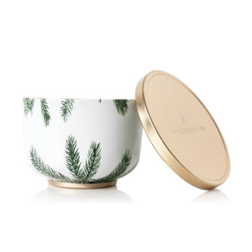 Frasier Fir Poured Candle Tin with Gold Lid Gifts Thymes   