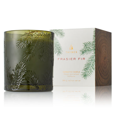 Frasier Fir Poured Candle Molded Green Glass Gifts Thymes   