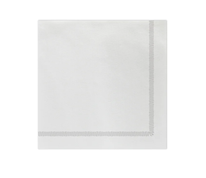 Papersoft Napkins Fringe Light Gray Dinner Napkins (Pack of 20) Kitchen + Entertaining Vietri   