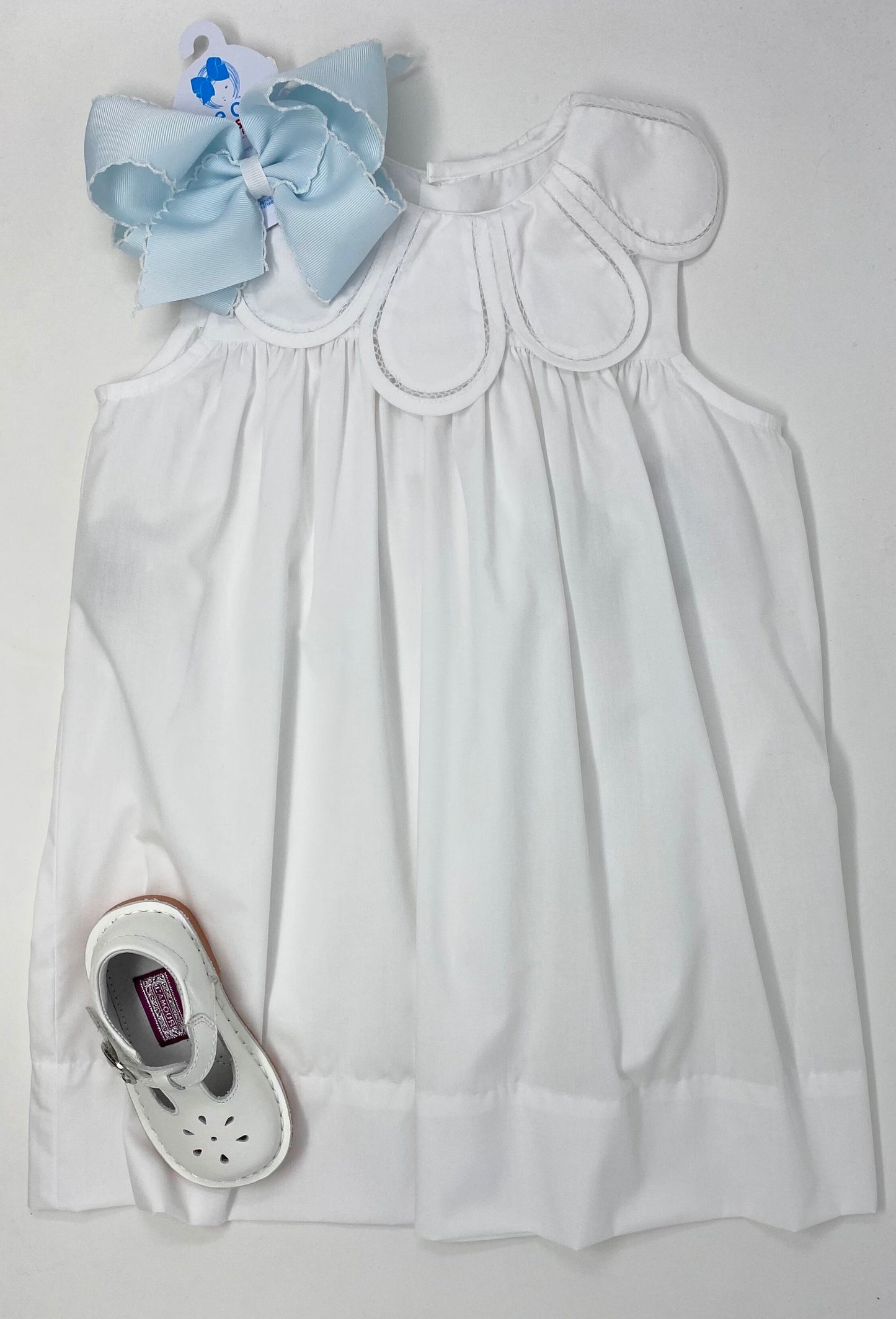 White Anna Mae Dress Girls Occasion Dresses Remember Nguyen   