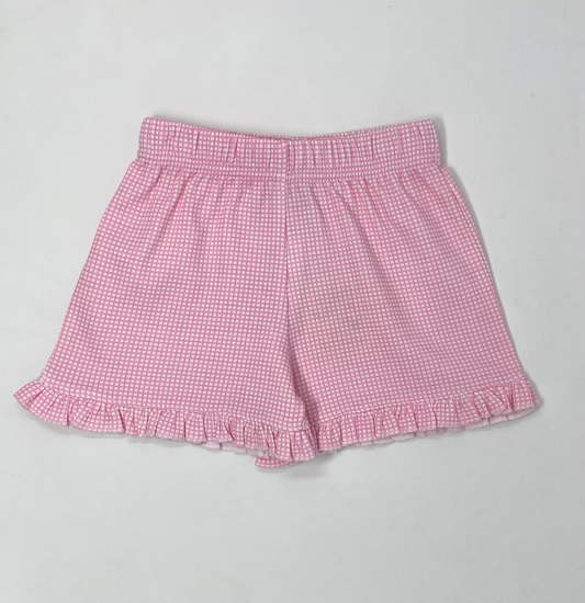 Light Pink Gingham Ruffle Short Girls Shorts Luigi   