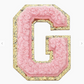 Stuck on You Large Chenille Glitter Varsity Letter Patch Misc Accessories Canvas G  