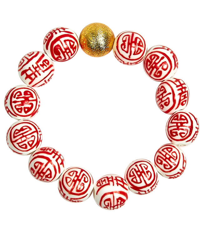 Georgia Bracelet - Orange Chinoiserie Women's Jewelry Lisi Lerch   