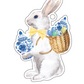 Ginger Jar Bunny Die-Cut Gift Tag Paper Goods WH Hostess   