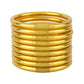 Gold All Weather Bangles (Set of 9) - SM Bracelets Budha Girl   
