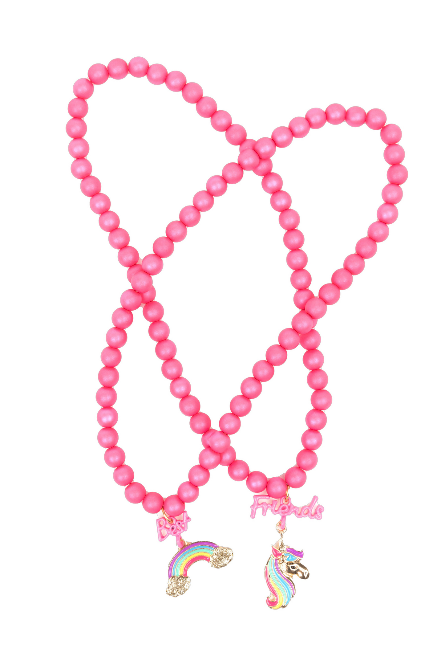Best Friends Rainbow Unicorn Necklace 2pc Accessories Great Pretenders   