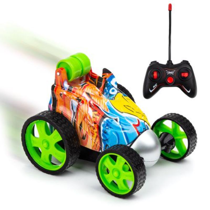 Mini Twist Stunt Remote Control Car Toys HST-RC Green  