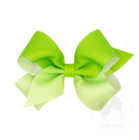 Medium Ombre Print Bow - Green Kids Hair Accessories Wee Ones   