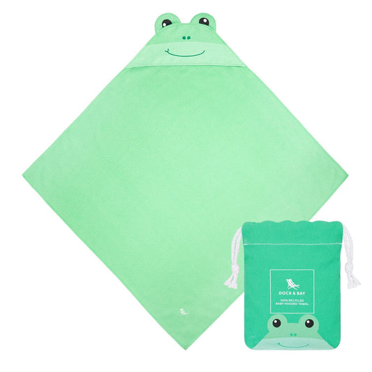 Animal Baby Hooded Towel - Frankie Frog Bath Dock & Bay   