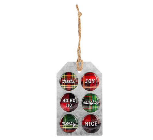 Holiday Plaid Magnets (6 pc. set) Seasonal Midwest-CBK   