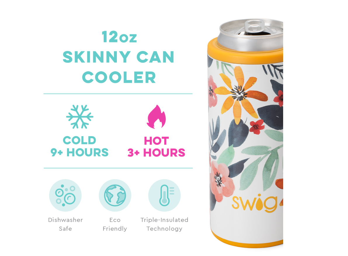12 oz Skinny Can Cooler - Honey Meadow Insulated Drinkware Swig   