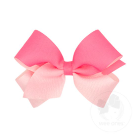 Medium Ombre Print Bow - Hot Pink Kids Hair Accessories Wee Ones   