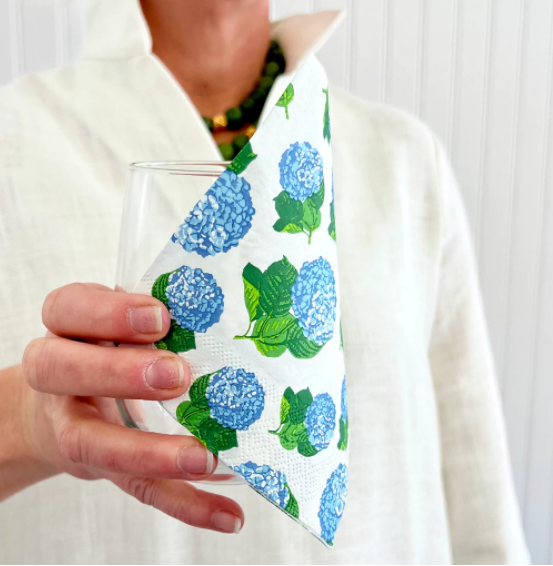Hydrangeas Cocktail Napkins Gifts WH Hostess   
