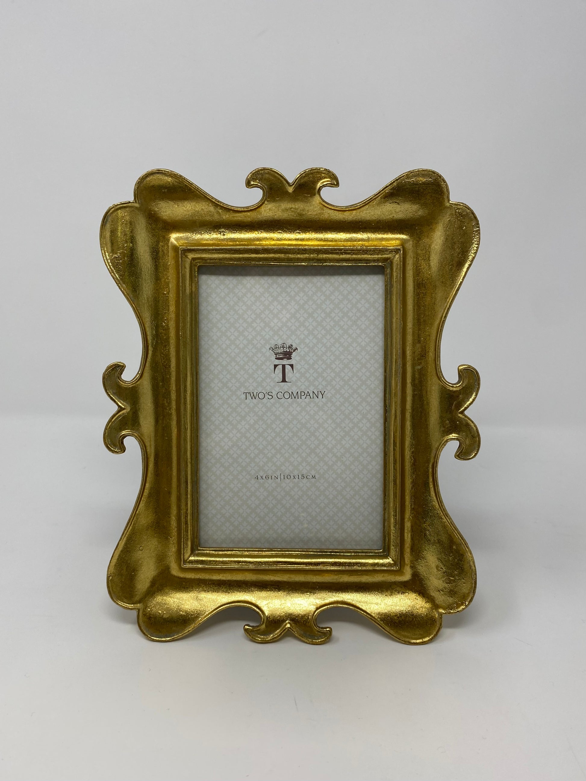 Gold Leaf Rounded w/ Accents Photo Frame - 4x6 Home Decor Two's Company   