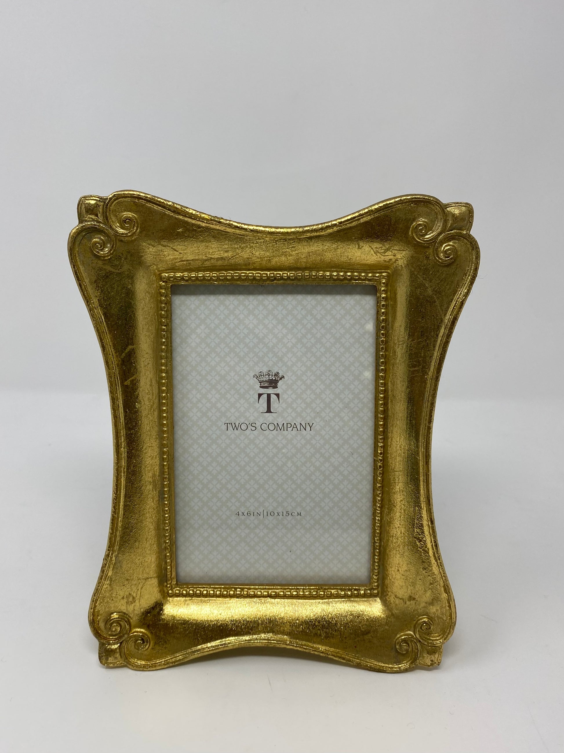 Gold Leaf Rounded Photo Frame - 4x6 Home Decor Two's Company   
