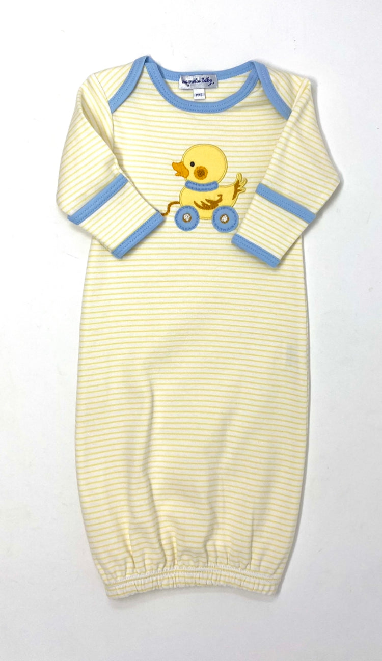 Duckie Pulltoy Lap Gown - Blue Clothing Magnolia Baby   