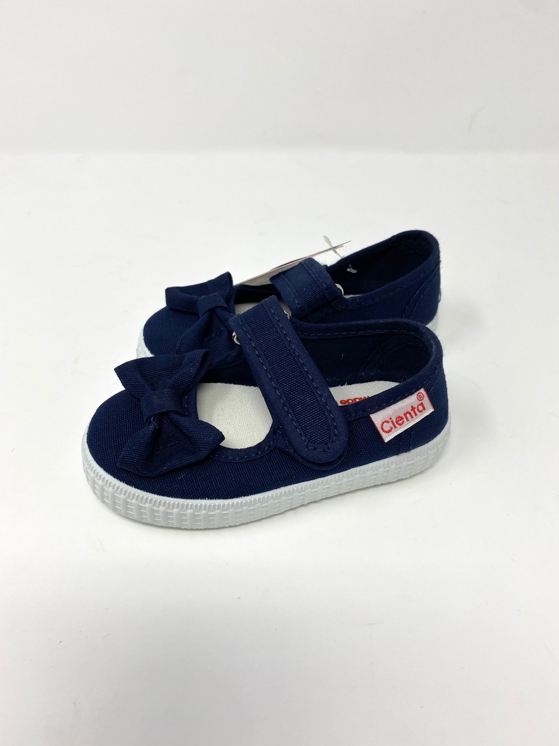 Girl Mary Jane w/ Bow - Navy Shoes Cienta   