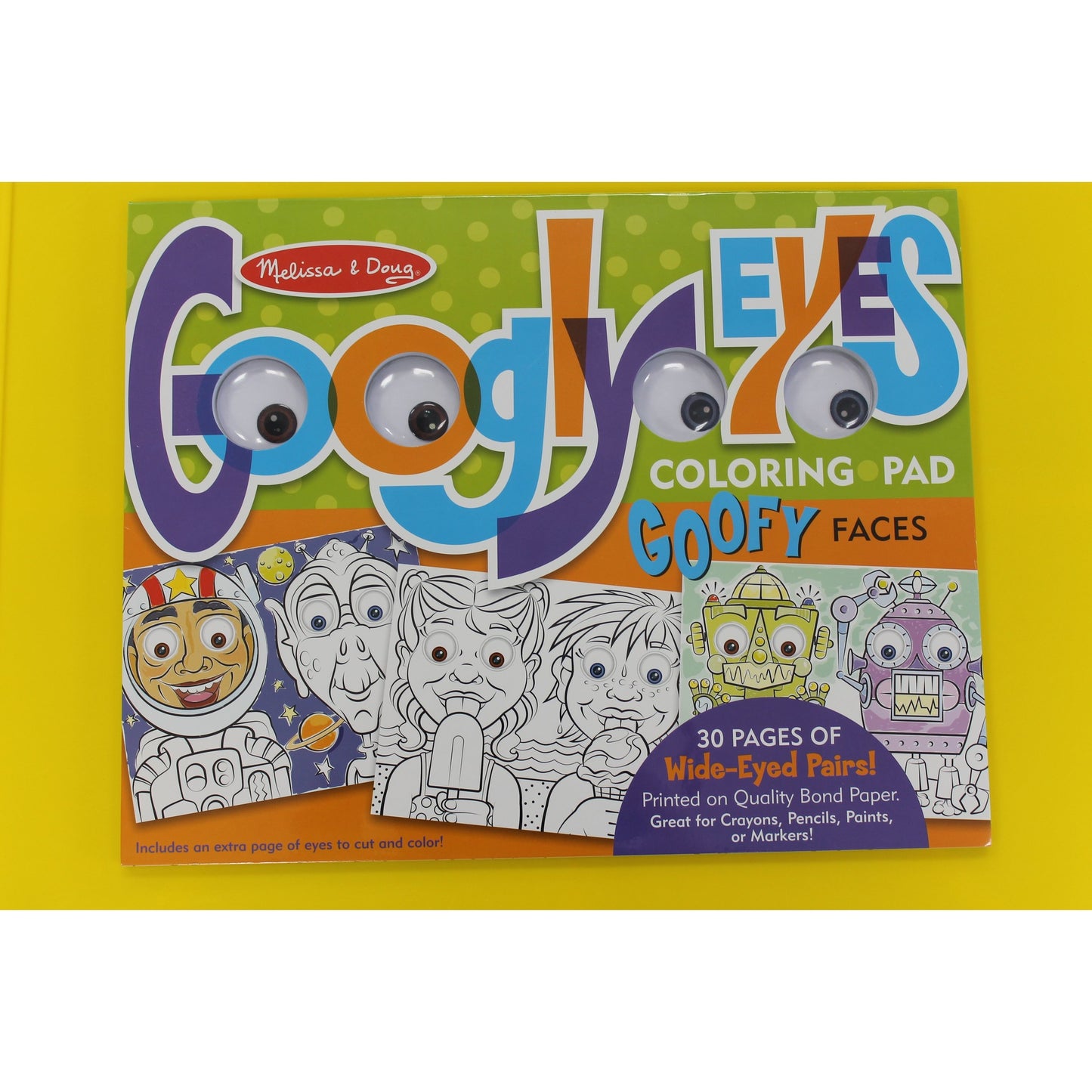 Goofy Faces - Googly Eyes Coloring Pad Gifts Melissa & Doug   