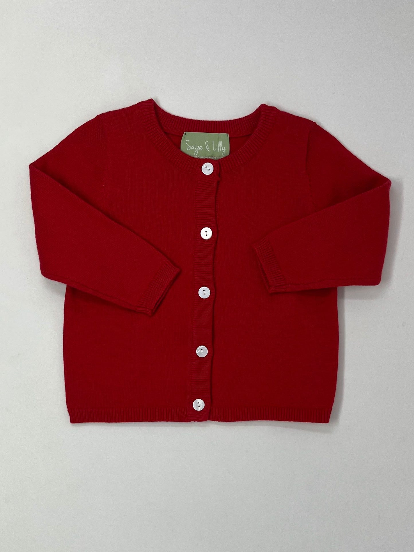 Cardigan - Red Boys Sweaters + Sweatshirts Sage & Lilly   