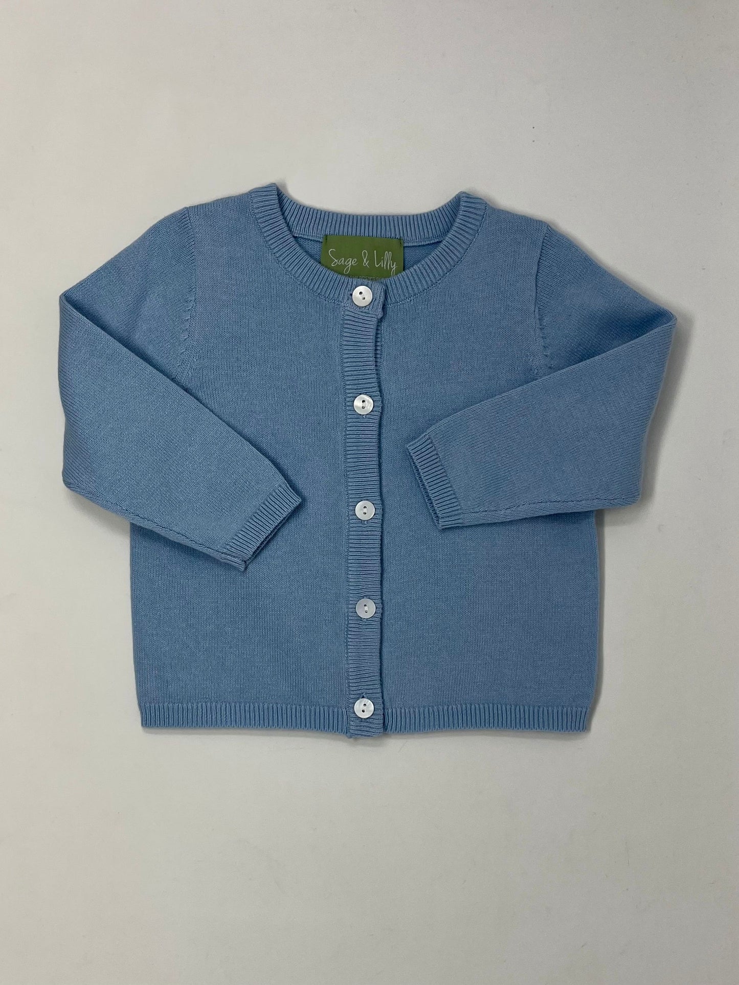 Cardigan - Light Blue Boys Sweaters + Sweatshirts Sage & Lilly   