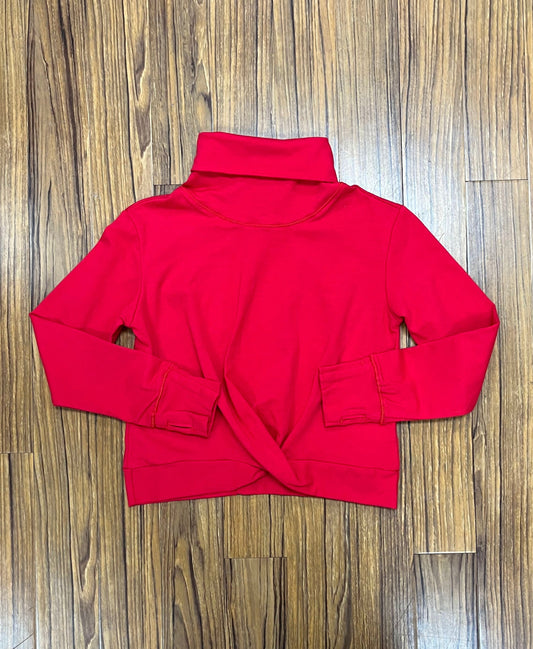 Long Sleeve Knot Top - Red Clothing Honesty   
