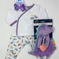 Dinoland Lilac Printed X-Tee Footed Pant Set Baby Sleepwear Magnolia Baby   