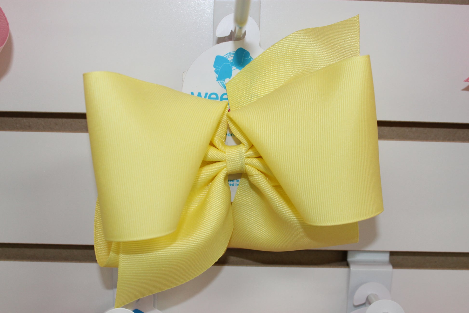 Huge Grosgrain Bow Accessories Wee Ones Light Yellow  