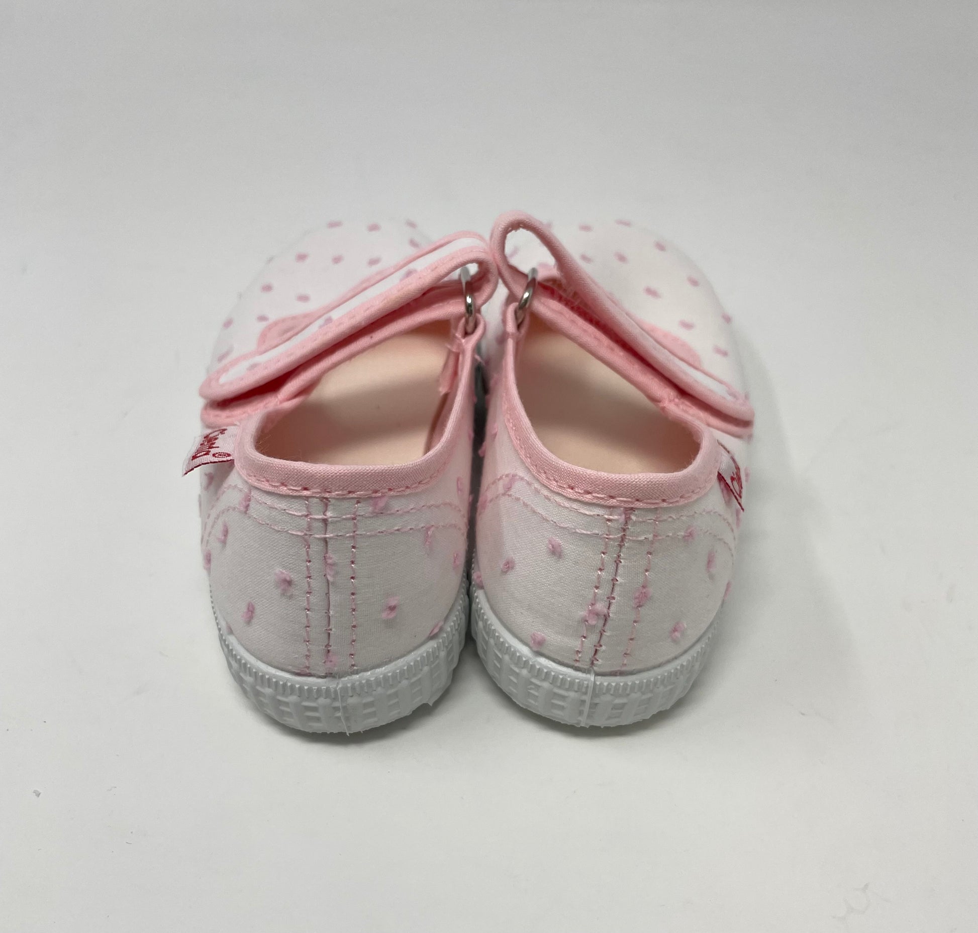 Girl Mary Jane - Pink Swiss Dot Shoes Cienta   