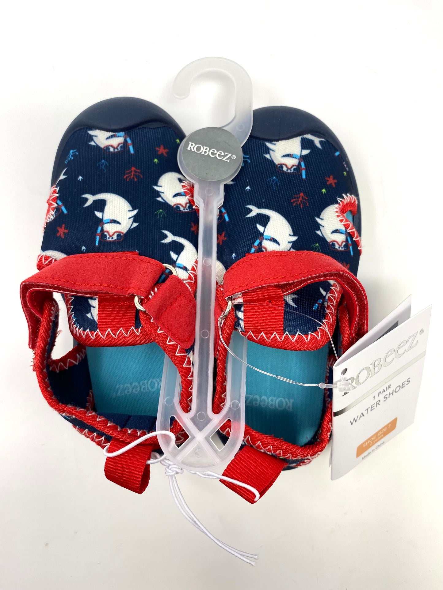 Shark Bite Boys Water Shoes - Navy Shoes Robeez   