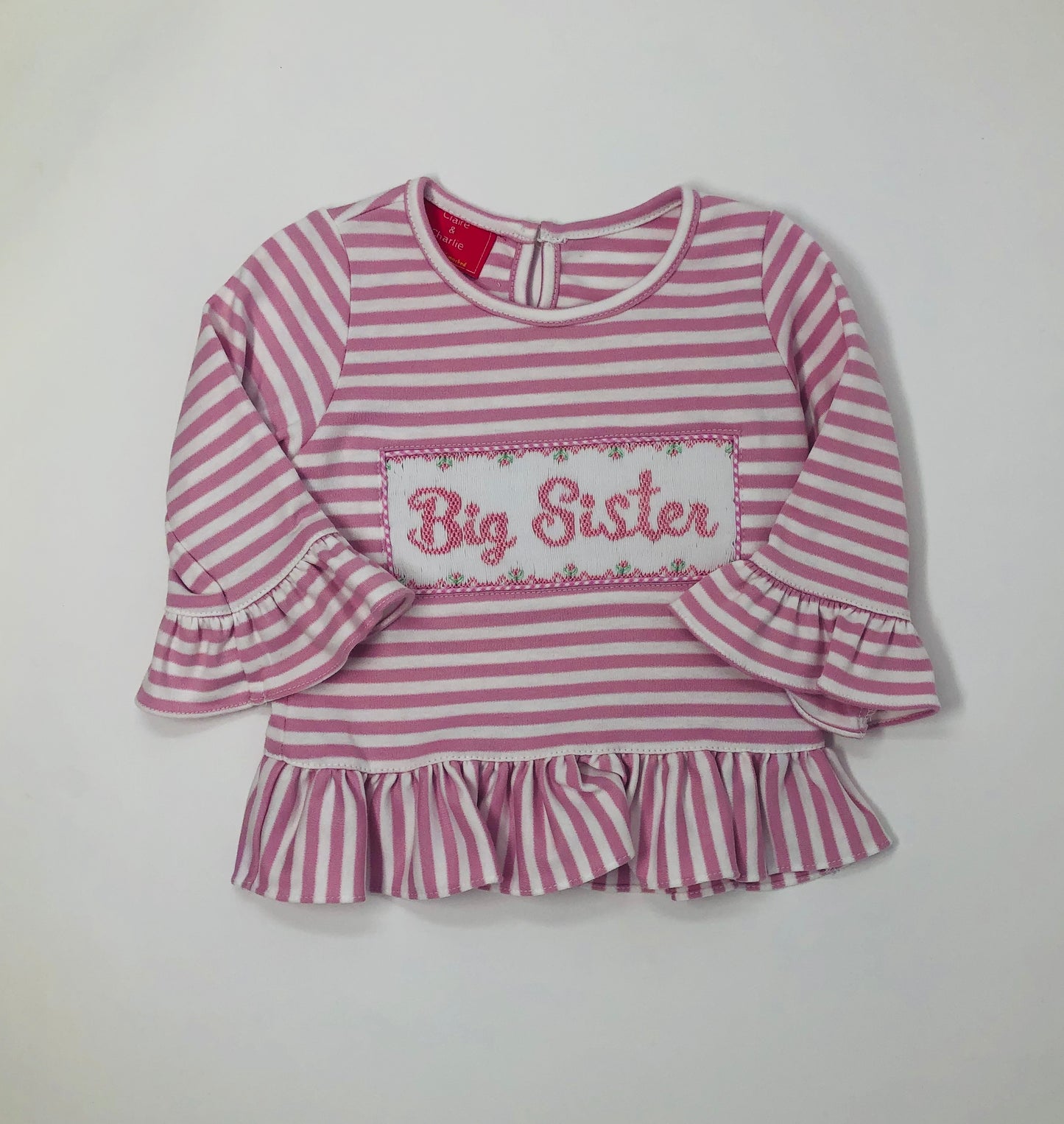 L/S Sister Shirt Clothing Claire & Charlie 12m  