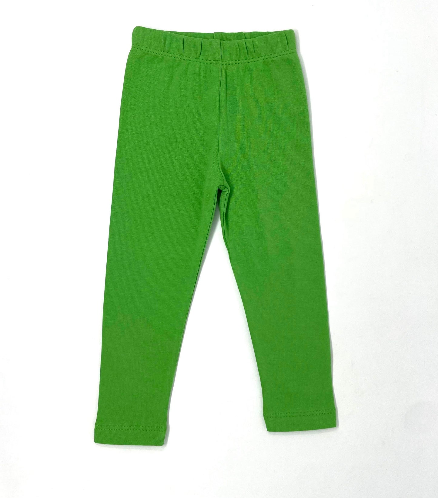 Straight Leggings - Bright Green Girls Pants + Leggings Luigi   