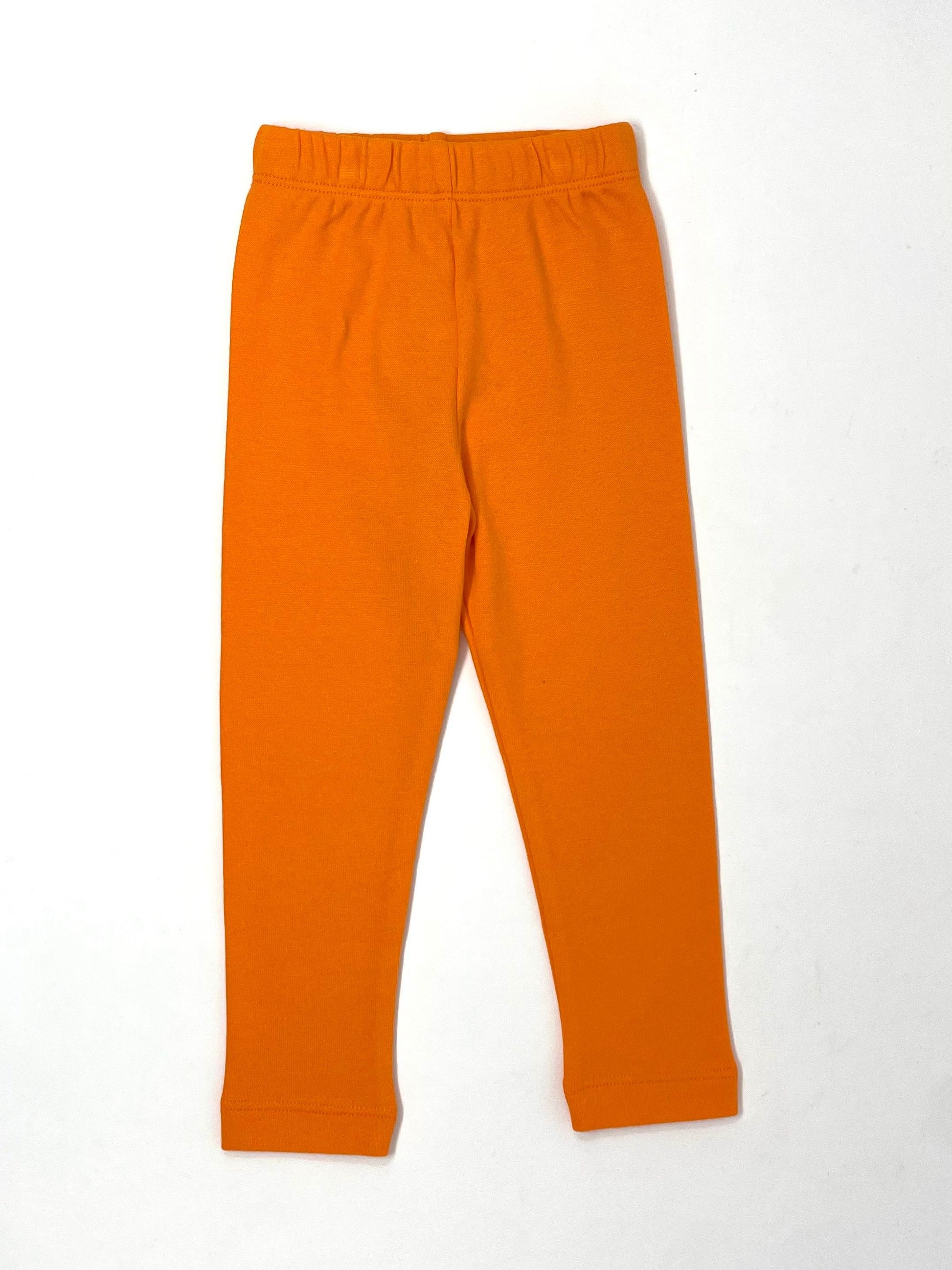 Straight Leggings - Orange Girls Pants + Leggings Luigi   