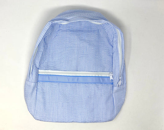 Baby Blue Seersucker Medium Backpack Kids Backpacks + Bags Mint   