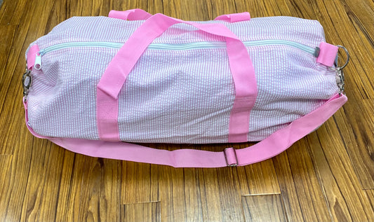 Pink Seersucker Weekender Duffle Kids Backpacks + Bags Mint   