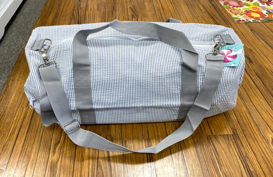 Grey Seersucker Weekender Duffle Kids Backpacks + Bags Mint   
