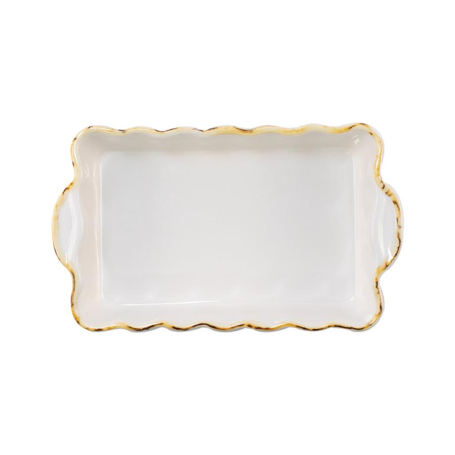 Italian Bakers White Small Rectangular Baker Home Decor Vietri   