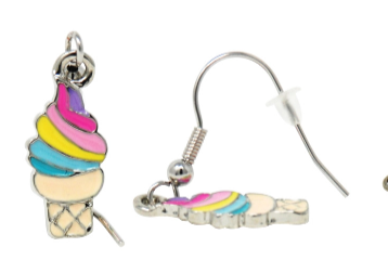 Rainbow Fantasy Pierced Earrings Accessories Pink Poppy Multi Ice Cream  