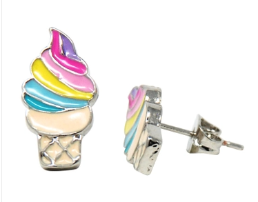 Rainbow Fantasy Stud Earrings Accessories Pink Poppy Multi Ice Cream  