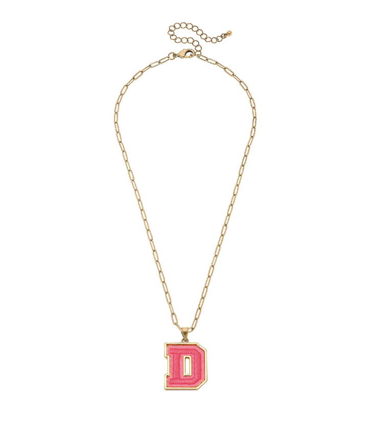 Stuck on You Initial Patch Necklace Necklaces Canvas D  