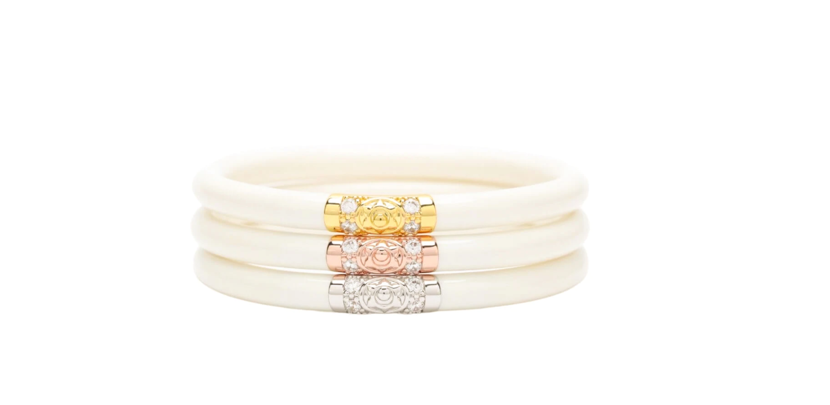 Ivory Three Kings All Weather Bangles (Set of 3) - MD Women's Jewelry Budha Girl   