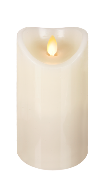 3x8 Wax LED Pillar Candle - Ivory Gifts Midwest-CBK   