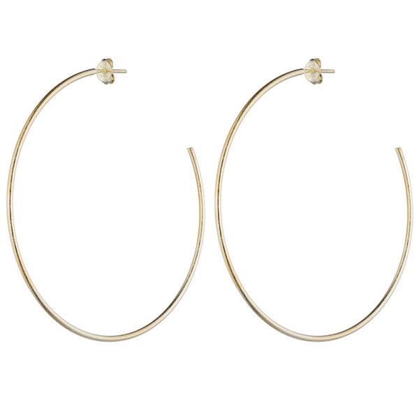 Jillian Hoop Earrings Women's Jewelry Sheila Fajl 18K Gold Plated  