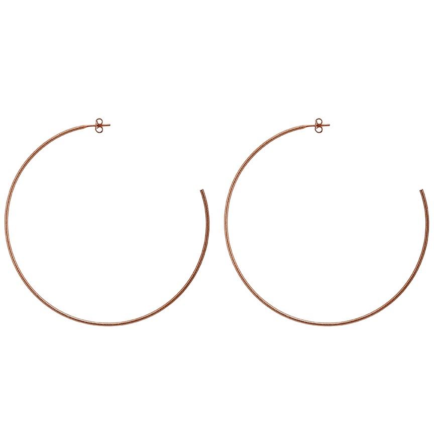 Jillian Hoop Earrings Women's Jewelry Sheila Fajl Rose Gold Plated  