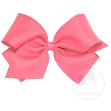 King Grosgrain Bow Accessories Wee Ones Coral Rose  