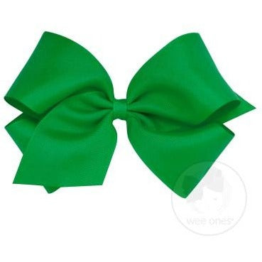 King Grosgrain Bow Accessories Wee Ones Green  